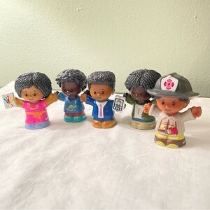 Lot 5 African American Little People Teacher Student Firefighter Business Man